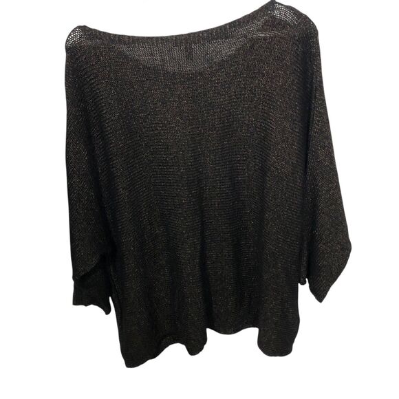 EILEEN FISHER Organic Linen Cold Shoulder Metallic Brown Sweater 2X 2XL - Picture 11 of 13